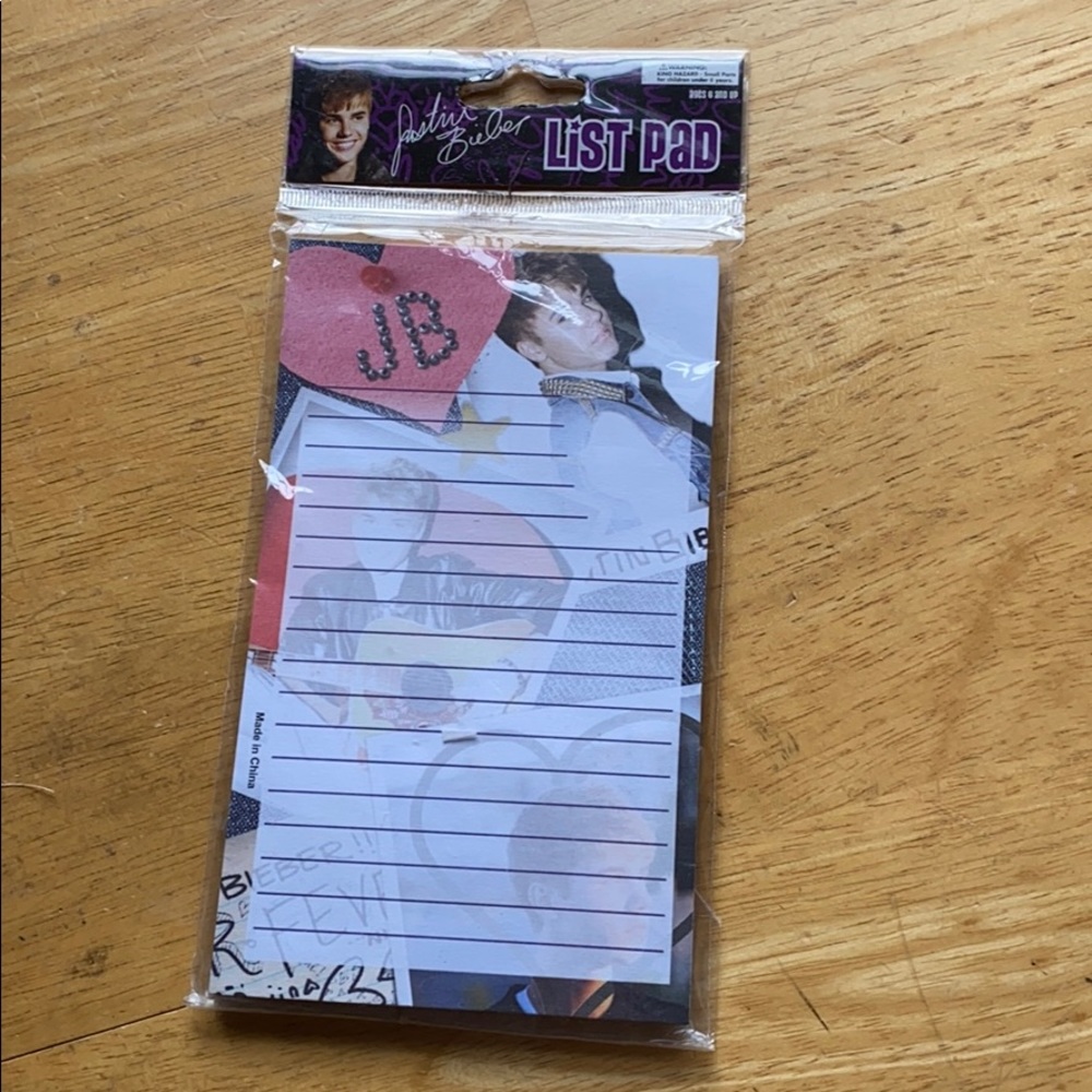Justin Bieber List Pad new